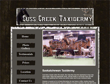 Tablet Screenshot of cusscreektaxidermy.com